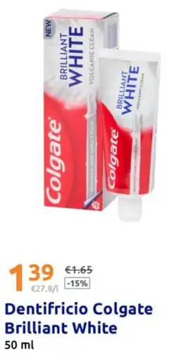 Action Dentifricio Colgate Brilliant White offerta