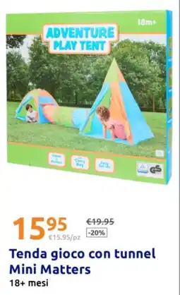 Action Tenda gioco con tunnel Mini Matters offerta