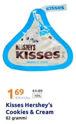Action Kisses Hershey's Cookies & Cream offerta