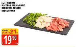Tigros Sottilissime rucola e parmigiano di bovino adulto di scottona offerta
