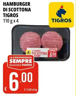 Tigros Hamburger di scottona tigros offerta