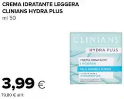 Tigre Crema idratante leggera clinians hydra plus offerta