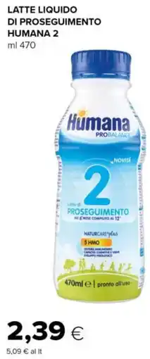 Tigre Latte liquido di proseguimento HUMANA 2 offerta