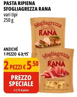 Tigros Pasta ripiena sfogliagrezza rana offerta