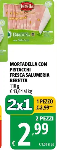 Tigros Mortadella con pistacchi fresca salumeria beretta offerta
