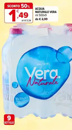 Iperal Acqua naturale VERA offerta