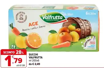 Iperal Succhi VALFRUTTA offerta