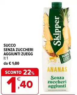 Iperal Succo senza zuccheri aggiunti ZUEGG offerta