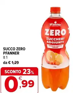 Iperal Succo zero PFANNER offerta