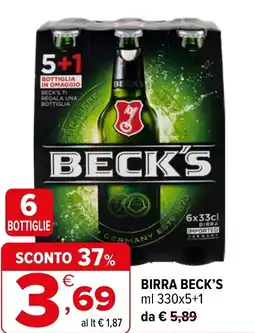 Iperal Birra BECK'S offerta