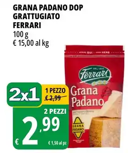 Tigros Grana padano dop grattugiato ferrari offerta