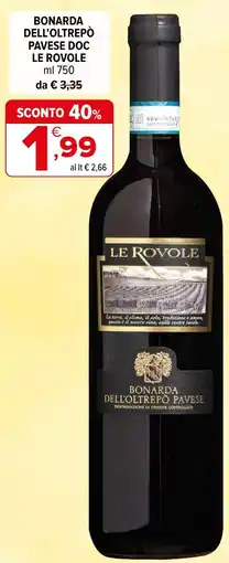 Iperal Bonarda dell'oltrepò pavese doc LE ROVOLE offerta