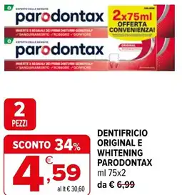 Iperal Dentifricio original e whitening PARODONTAX offerta