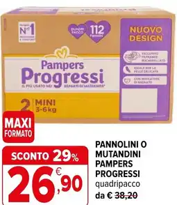 Iperal Pannolini o mutandini pampers progressi offerta
