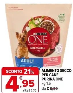 Iperal Alimento secco per cane PURINA ONE offerta