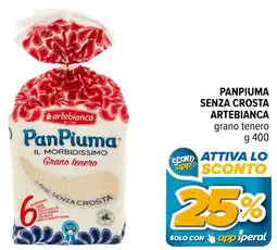 Iperal Panpiuma senza crosta ARTEBIANCA offerta