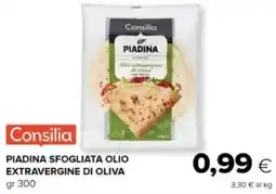 Oasi Consilia piadina sfogliata olio extravergine di oliva offerta