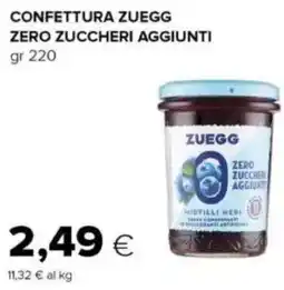 Oasi Confettura zuegg zero zuccheri aggiunti offerta