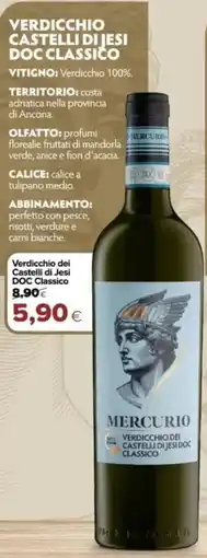 Oasi MERCURIO Verdicchio dei Castelli di Jesi DOC Classico offerta