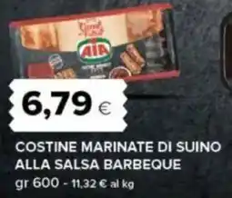 Oasi AIA Costine marinate di suino alla salsa barbeque offerta