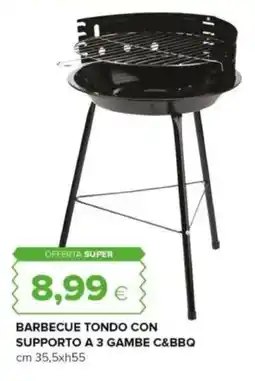 Oasi Barbecue tondo con supporto a 3 gambe C&BBQ offerta