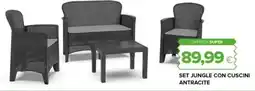 Oasi Set jungle con cuscini antracite offerta