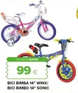 Oasi Bici bimba 14" winx/ bici bimbo 14" sonic offerta