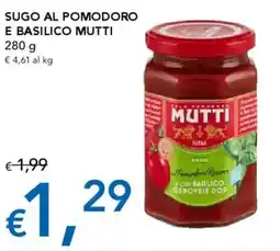 Migross Supermercati e Market Sugo al pomodoro e basilico MUTTI offerta
