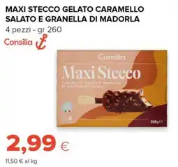 Tigre Consilia maxi stecco gelato caramello salato e granella di madorla offerta