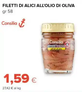 Consilia filetti di alici all'olio di oliva