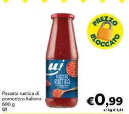 Unes Passata rustica di pomodoro italiano U! offerta