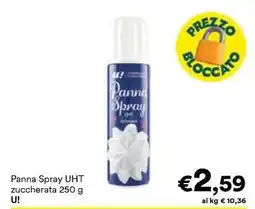 Unes Panna Spray UHT zuccherata U! offerta