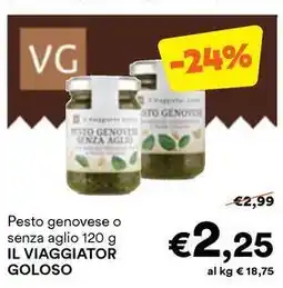 Unes Pesto genovese o senza aglio IL VIAGGIATOR offerta