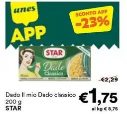 Unes Dado Il mio Dado classico STAR offerta