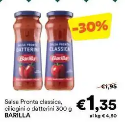 Unes Salsa Pronta classica, ciliegini o datterini BARILLA offerta