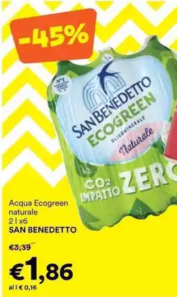 Unes Acqua Ecogreen naturale SAN BENEDETTO offerta