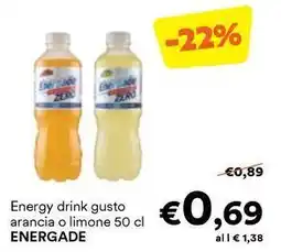 Unes Energy drink gusto arancia o limone ENERGADE offerta