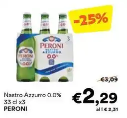 Unes Nastro Azzurro 0.0% PERONI offerta