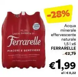 Unes Acqua minerale effervescente naturale FERRARELLE offerta