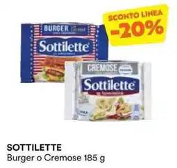 Unes SOTTILETTE Burger o Cremose offerta