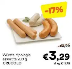 Unes Würstel tipologie CRUCOLO offerta