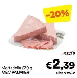 Unes Mortadella MEC PALMIERI offerta