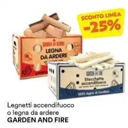 Unes Legnetti accendifuoco o legna da ardere GARDEN AND FIRE offerta