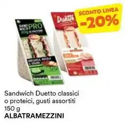 Unes Sandwich Duetto classici o proteici ALBATRAMEZZINI offerta