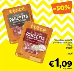 Unes Pancetta a cubetti dolce o affumicata TULIP offerta