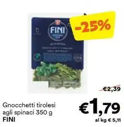 Unes Gnocchetti tirolesi agli spinaci FINI offerta
