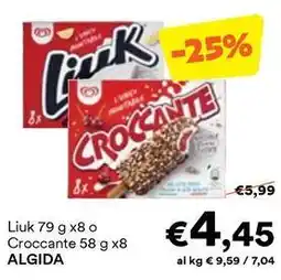 Unes Liuk o Croccante ALGIDA offerta