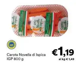 Unes Carota Novella di Ispica IGP offerta