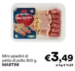 Unes Mini spiedini di petto di pollo MARTINI offerta