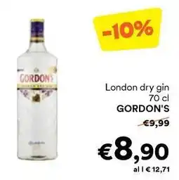 Unes London dry gin GORDON'S offerta